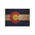 Wile E. Wood 20 x 14 in. Colorado State Flag Wood Art FLCO-2014